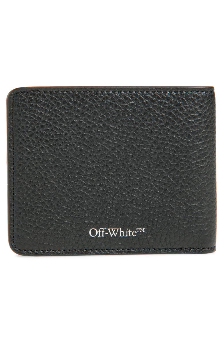 Off-White Binder Pebbled Leather Wallet, Alternate, color, Black No Color