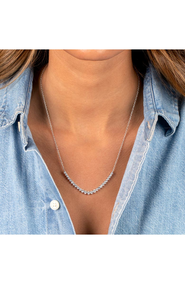 BY ADINA EDEN CZ Curved Tennis Bar Pendant Necklace, Alternate, color, 