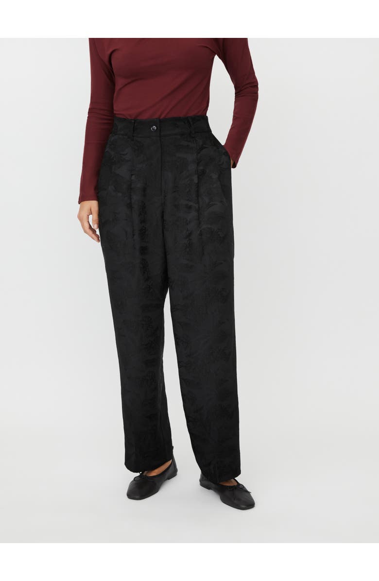 Masai Copenhagen Maperli Jacquard Textured Pants, Main, color, Black