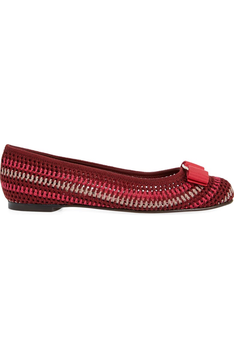 FERRAGAMO Varina Macramé Ballerina Flat, Alternate, color,