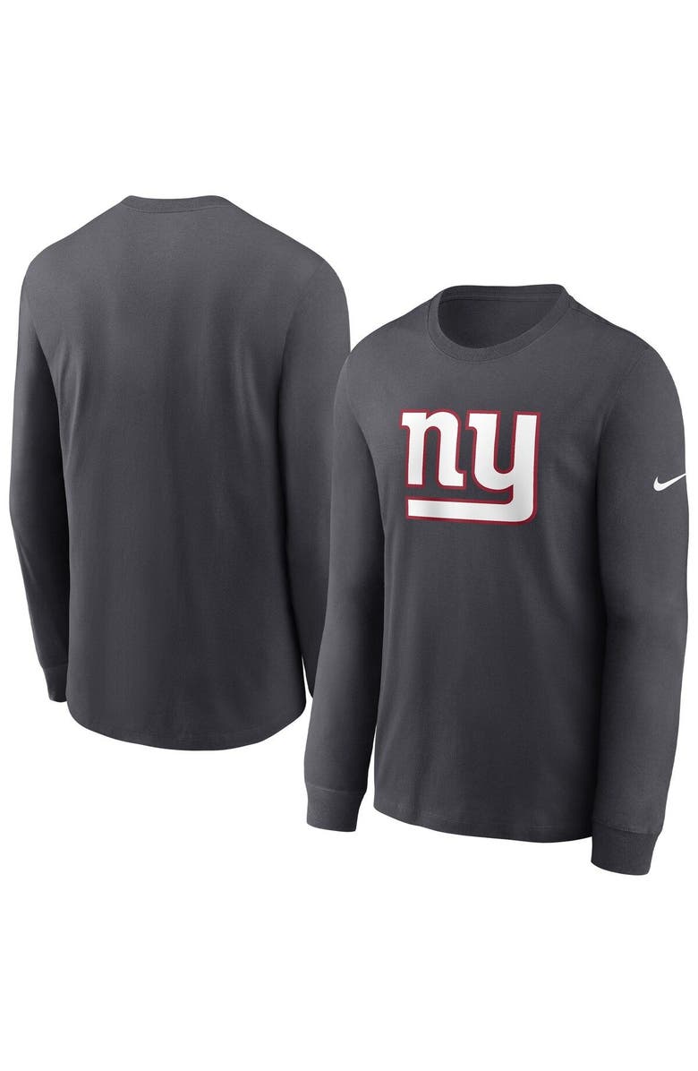 Nike Men's Nike Anthracite New York Giants Primary Logo Long Sleeve T-Shirt, Alternate, color, 