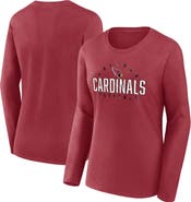 FANATICS Women's Fanatics Branded  Cardinal Arizona Cardinals Plus Size Foiled Play Long Sleeve T-Shirt