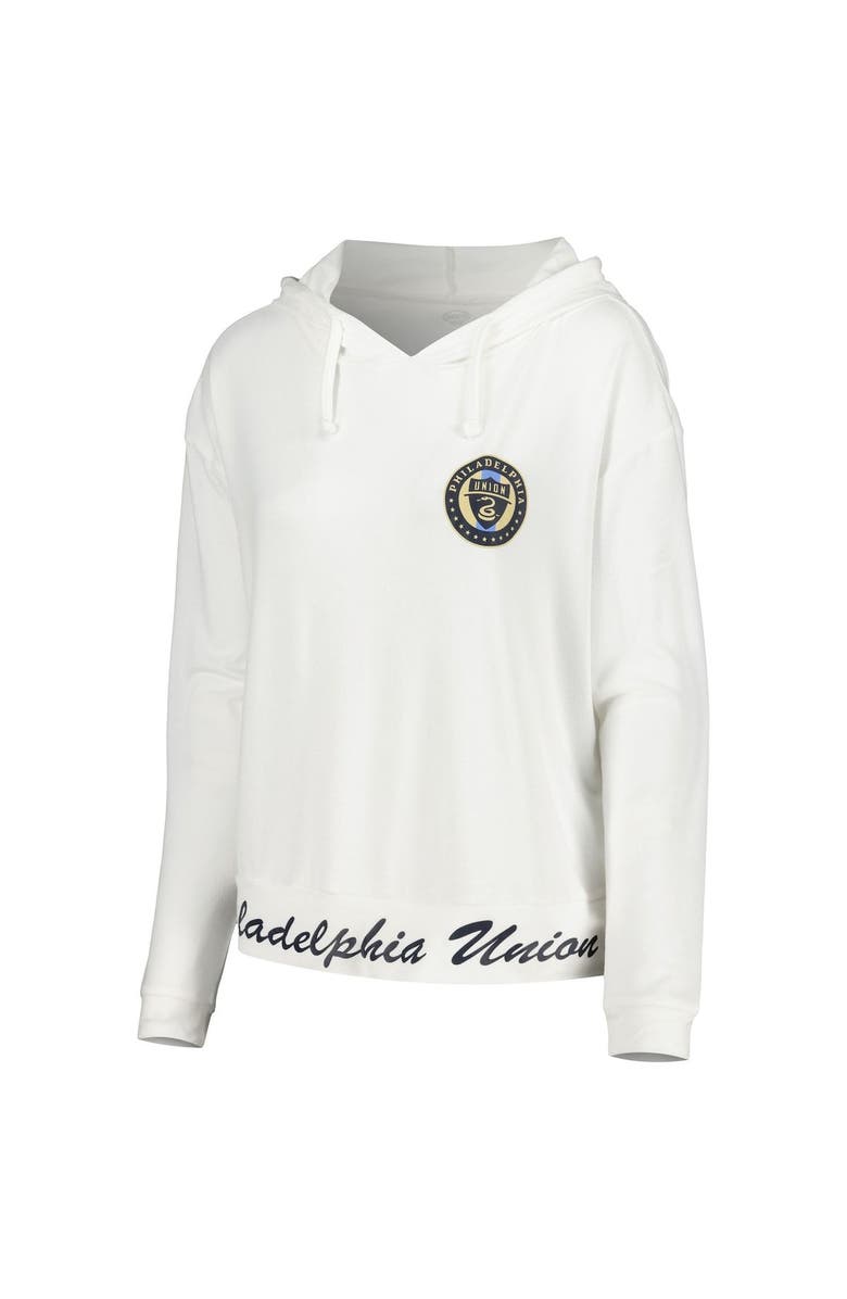 CONCEPTS SPORT Women's Concepts Sport White Philadelphia Union Accord Hoodie Long Sleeve Top, Alternate, color, 