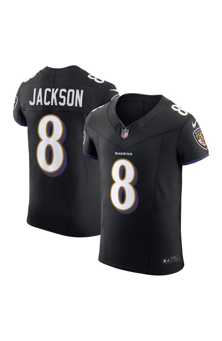Nike Men's Nike Lamar Jackson Black Baltimore Ravens Alternate Vapor F.U.S.E. Elite Jersey, Alternate, color, Black