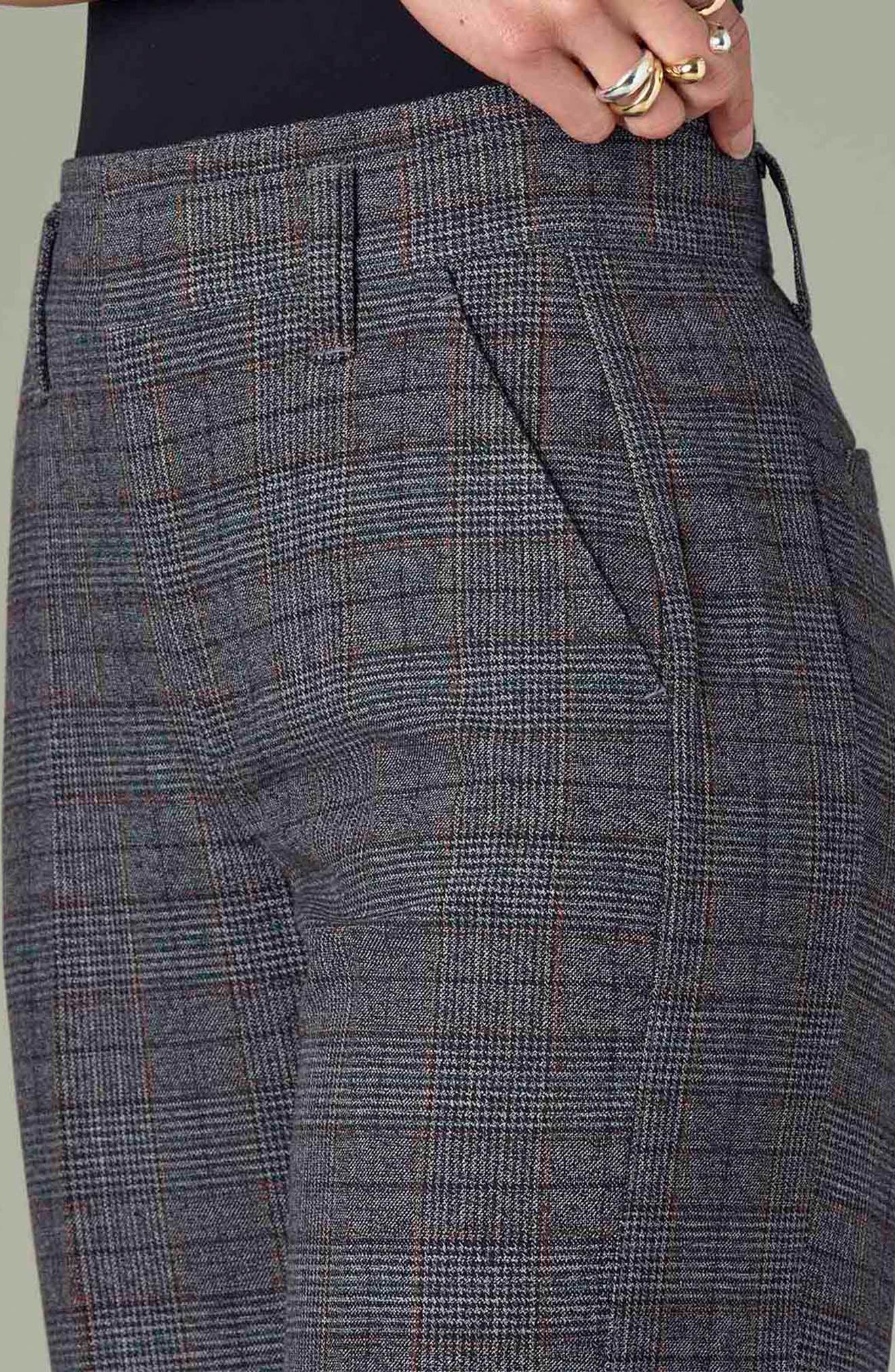 Женские брюки Wit & Wisdom Skyrise Plaid High Waist Straight Leg Ankle Trousers — фото 4
