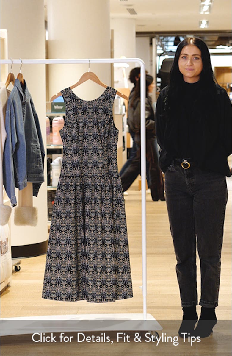 Paisley Cotton Fit & Flare Midi Dress, sales video thumbnail