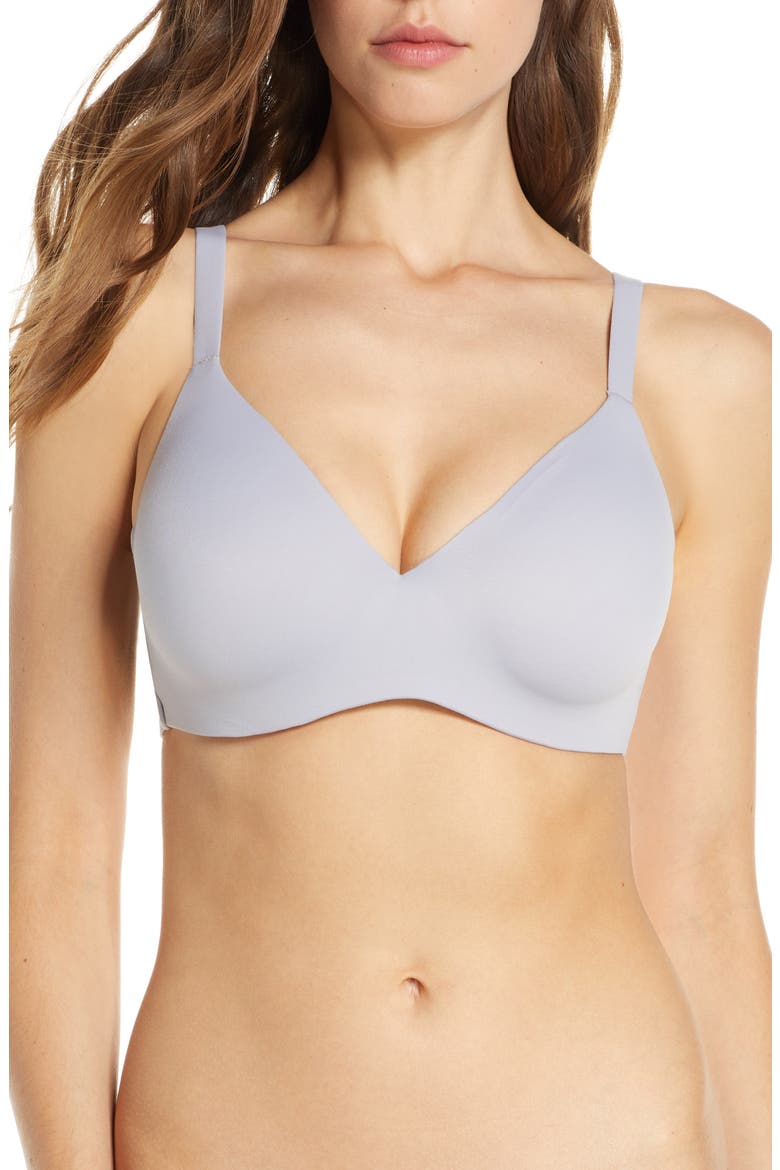 Flawless Comfort Seamless Underwire Bra, Main, color, LILAC GRAY