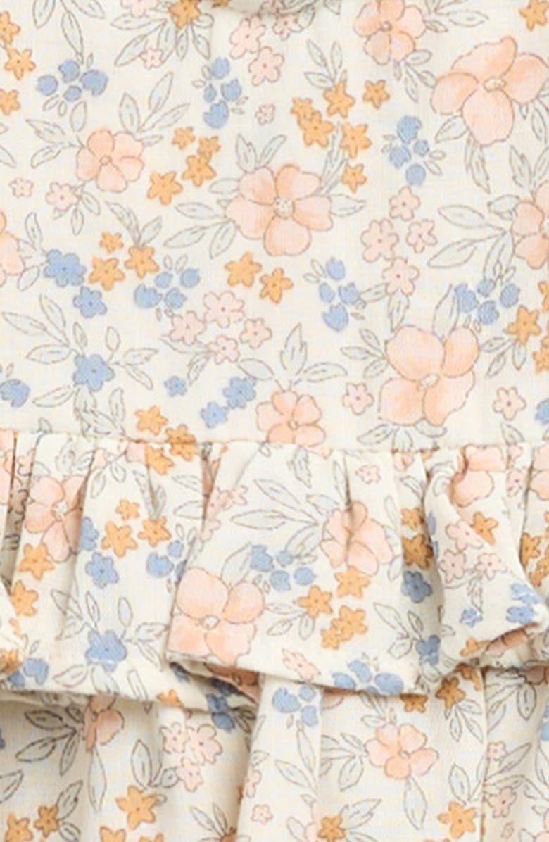 Rylee + Cru Brielle Floral Dress & Bloomers Set, Alternate, color, Ivory