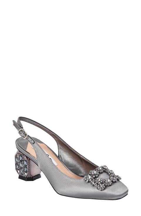 Precious Embellished Slingback Pump (Women)