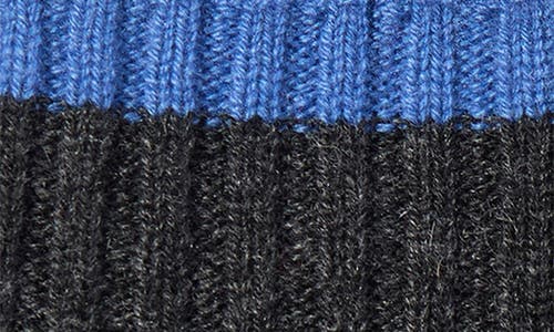 Amicale Pop Top Fingerless Cashmere Knit Gloves In Blue