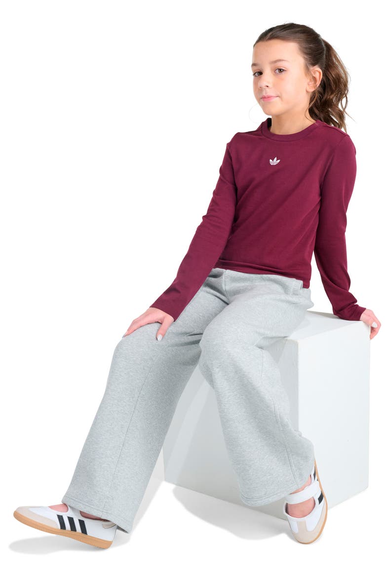 Kids' Long Sleeve Logo T-Shirt, Alternate, color, DARK RED
