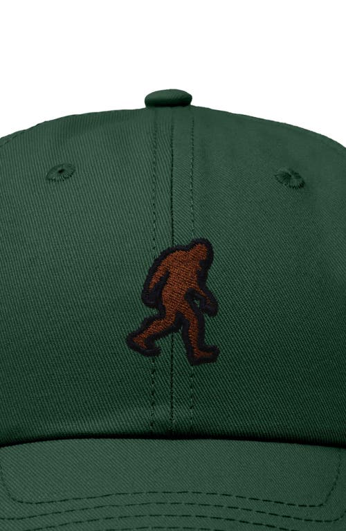 Dalix Sasquatch Embroidered Dad Hat In Dark Green