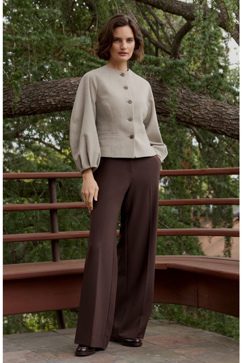 The Lennox Wide Leg Trousers, Alternate, color, GREEN CHAPARRAL
