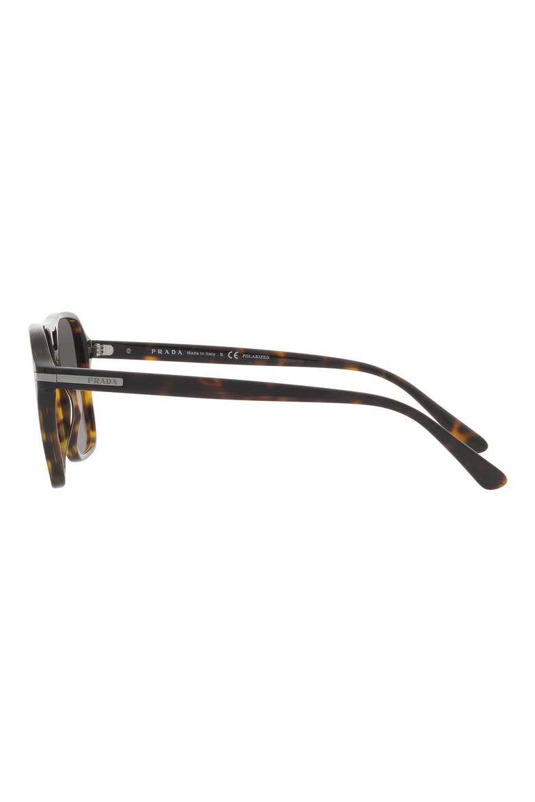 55mm Gradient Polarized Pilot Sunglasses, Alternate, color, HAVANA