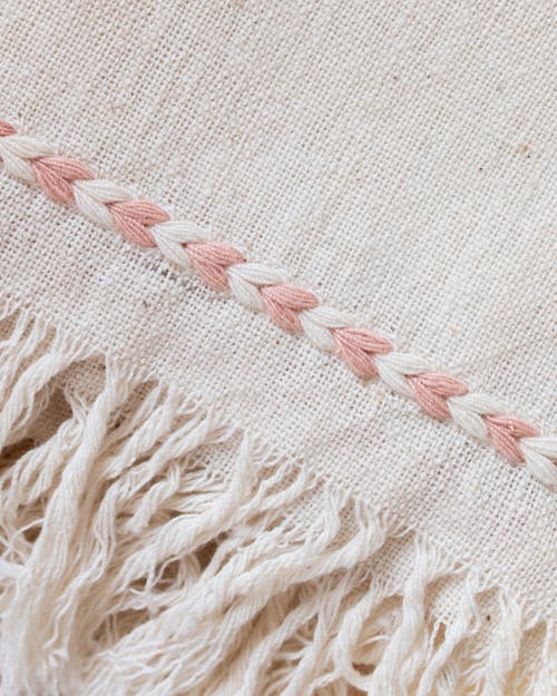 Kd Weave Braid Detail Napkin In White
