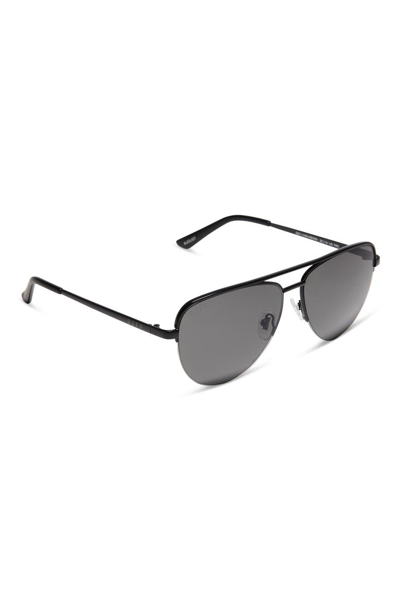 59mm August Aviator Sunglasses, Alternate, color, MATTE BLACK