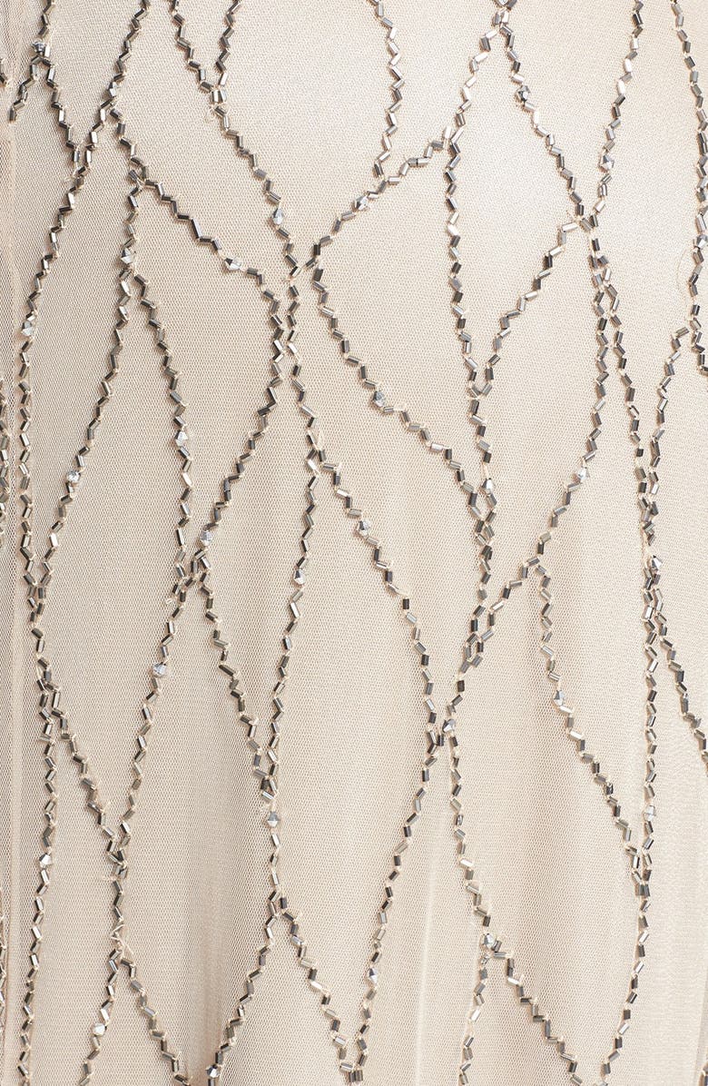 Adrianna Papell Beaded One-Shoulder Blouson Dress, Alternate, color, 