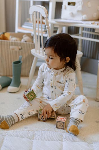 Long Sleeve Organic Cotton Henley Romper