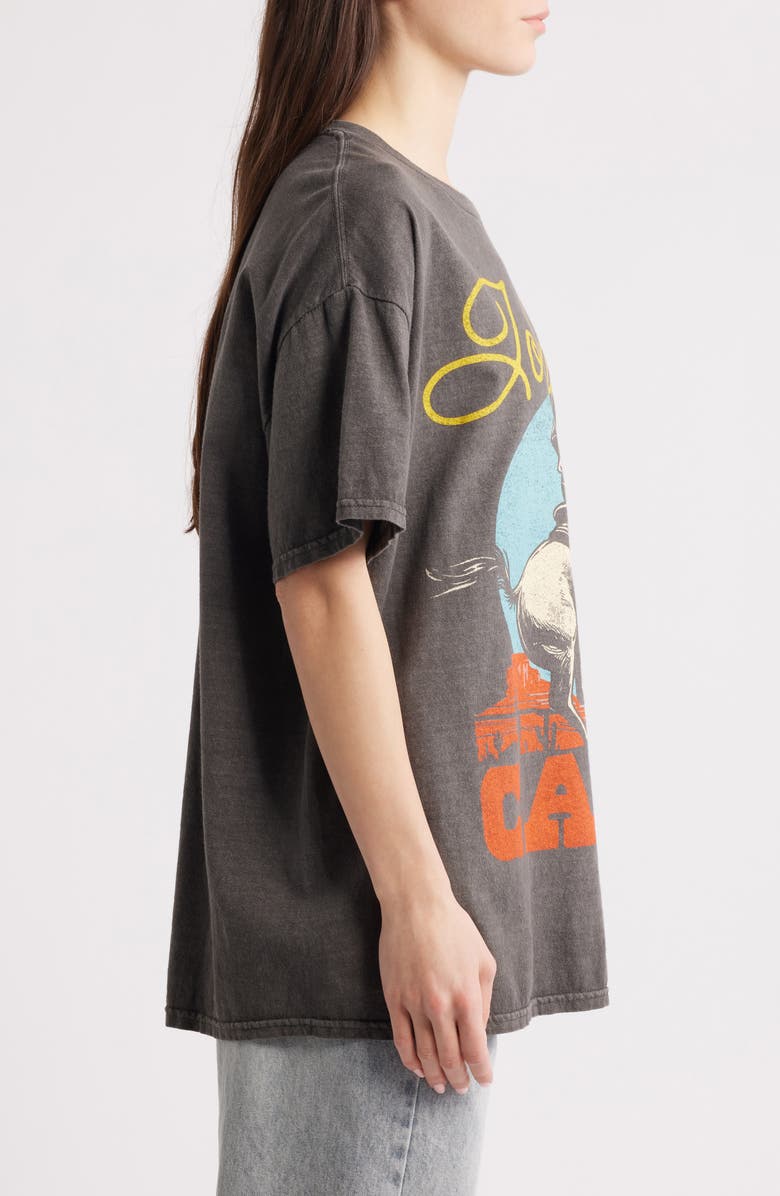 Merch Traffic Johnny Cash Rodeo Boyfriend Graphic T-Shirt, Alternate, color, Vintage Charcoal