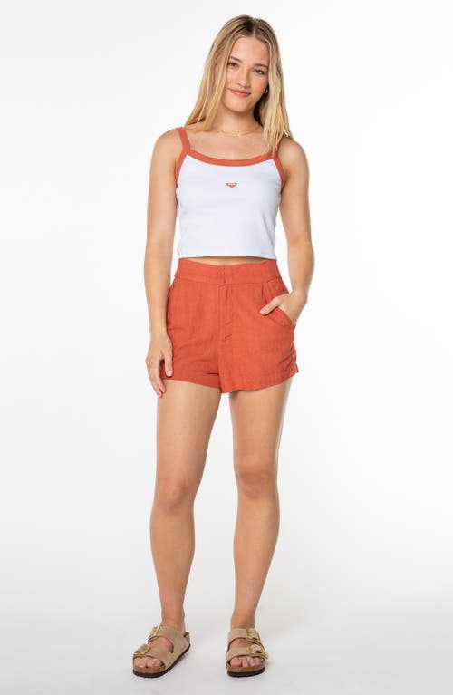 Roxy Maui Sessions High Waist Shorts In Orange