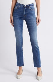 FRAME Le High Raw Step Hem Straight Leg Jeans