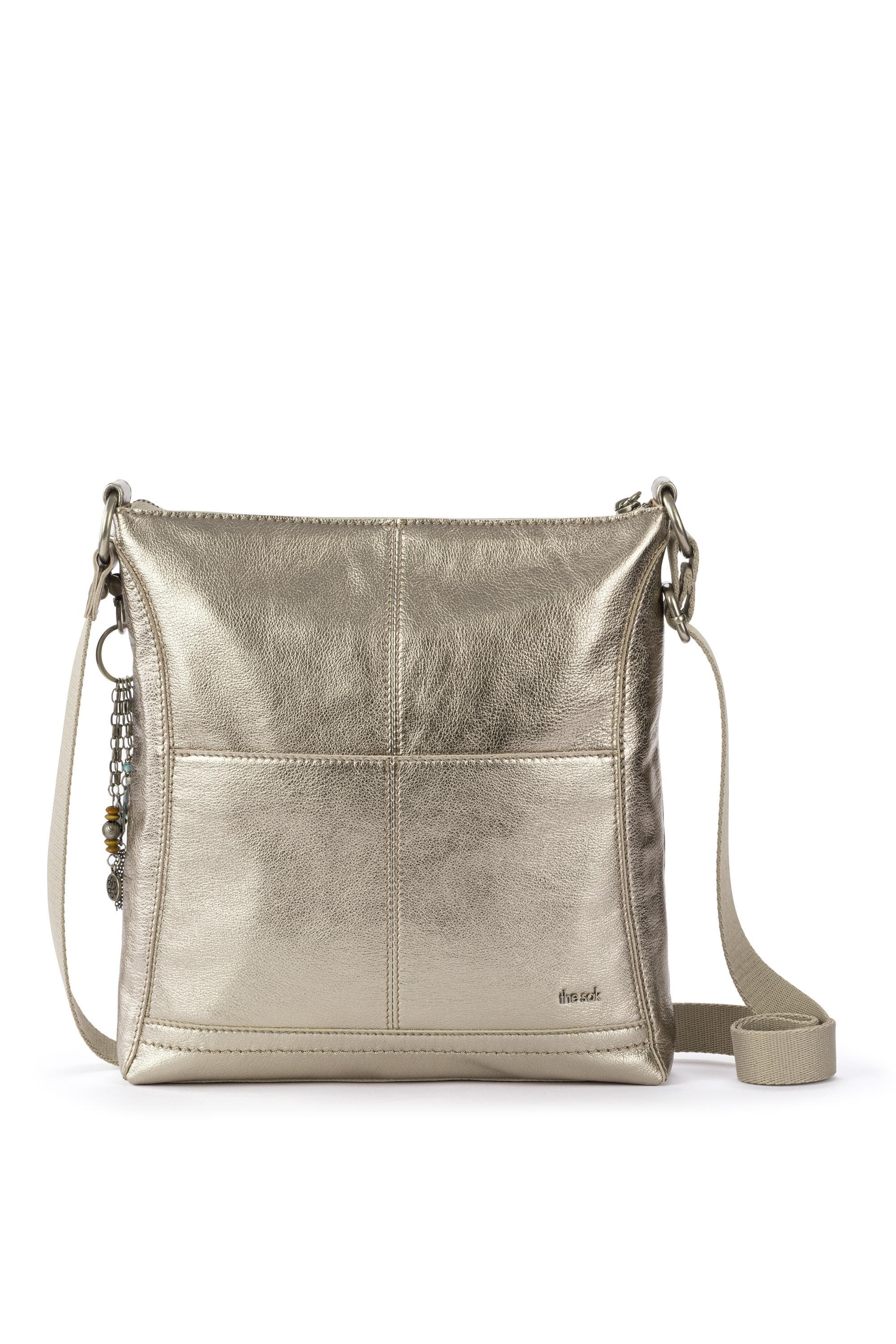 The Sak Lucia Crossbody Leather Bag, Alternate, color, Pyrite Stitch
