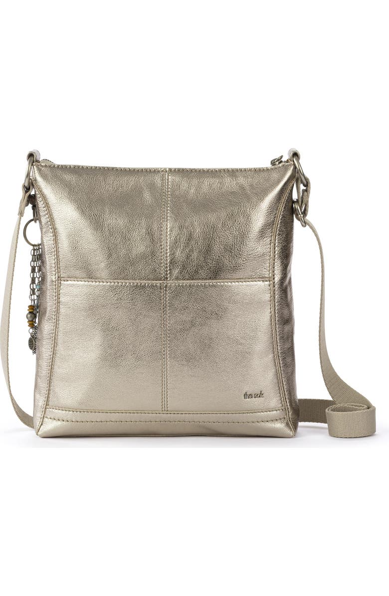 The Sak Lucia Crossbody Leather Bag, Alternate, color, Pyrite Stitch