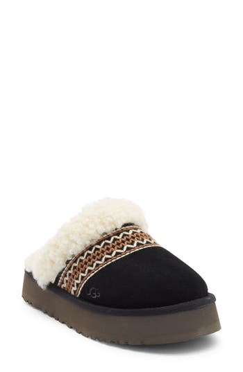 Ugg ® Disquette Genuine Shearling Lined Slipper In Black