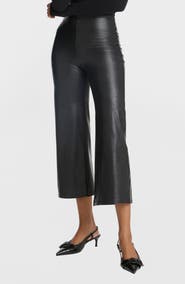 Commando Faux Leather Crop Wide Leg Leggings