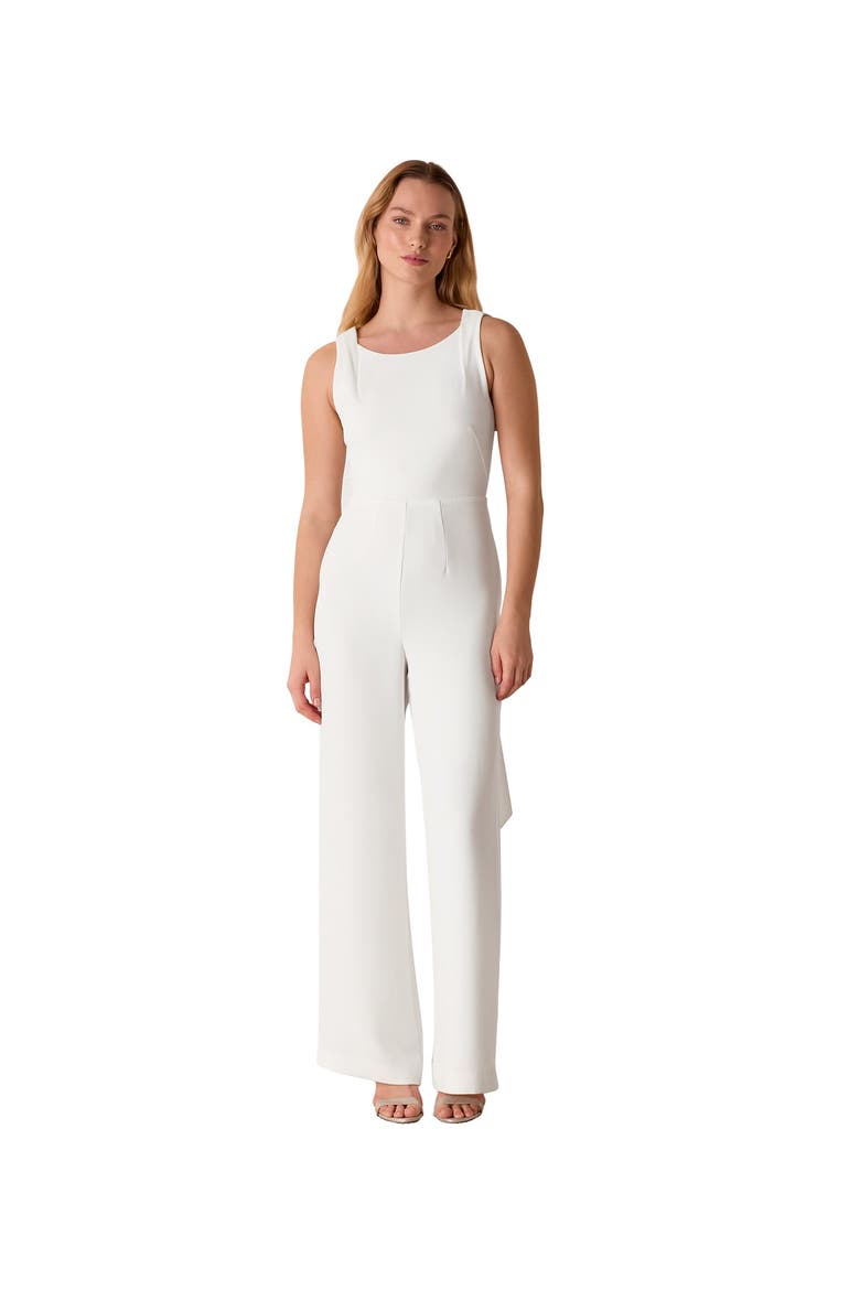 Tie Back Wide Leg Bridal Jumpsuit, Main, color, Ivory