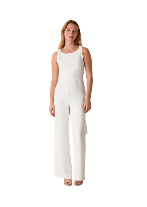 Tie Back Wide Leg Bridal Jumpsuit
