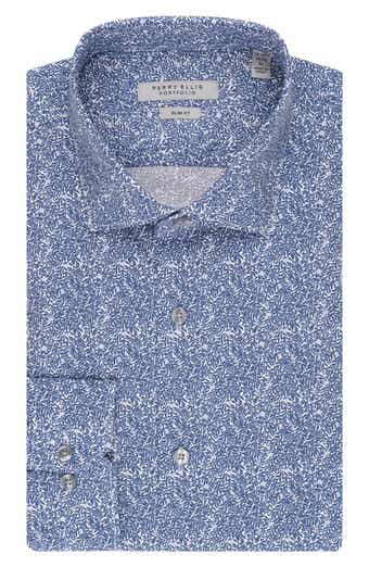 Perry Ellis Slim Fit Floral Dress Shirt