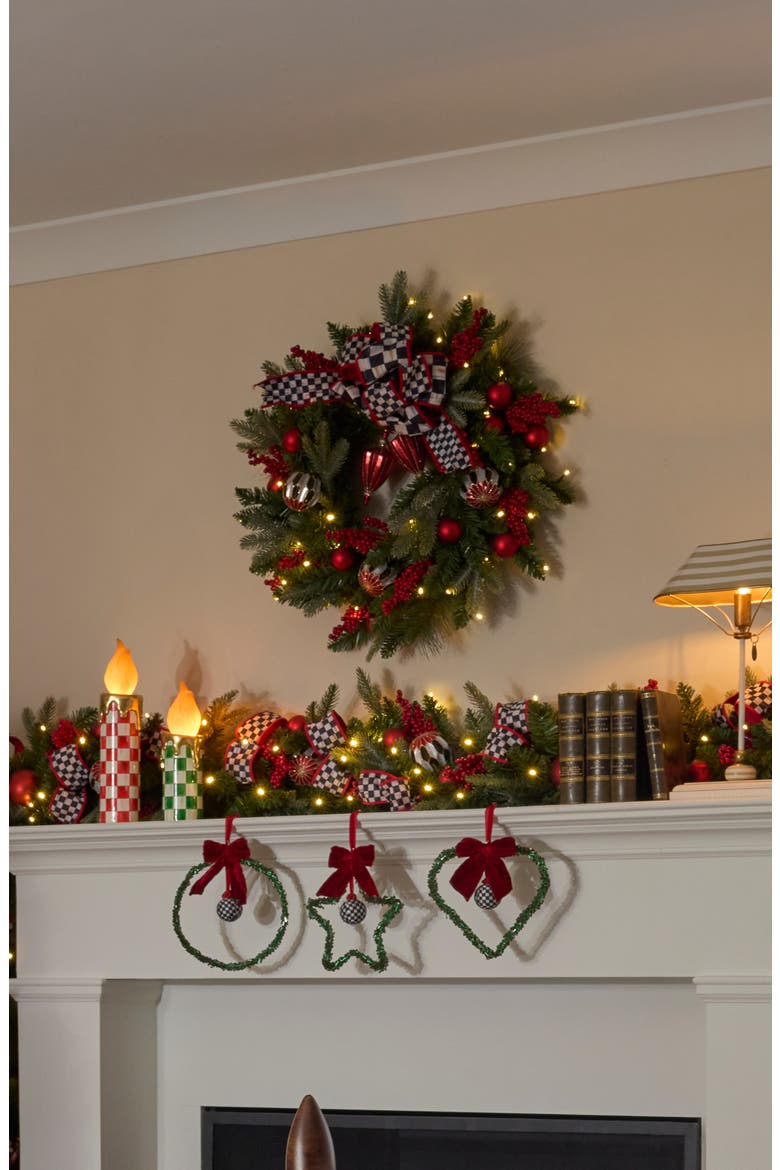 Merry Christmas Illuminated 24-Inch Wreath, Alternate, color, GREEN