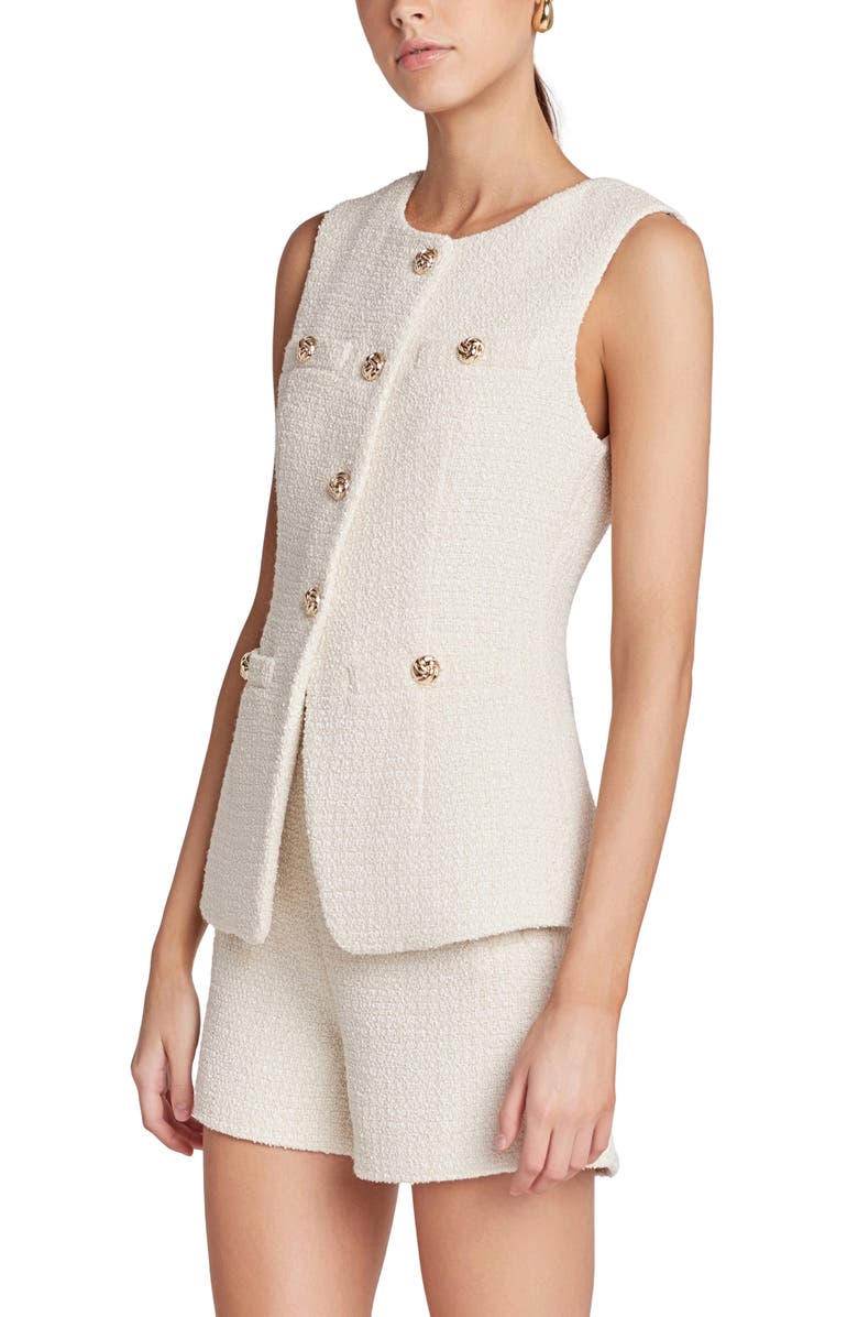 Endless Rose Longline Tweed Vest, Alternate, color, 