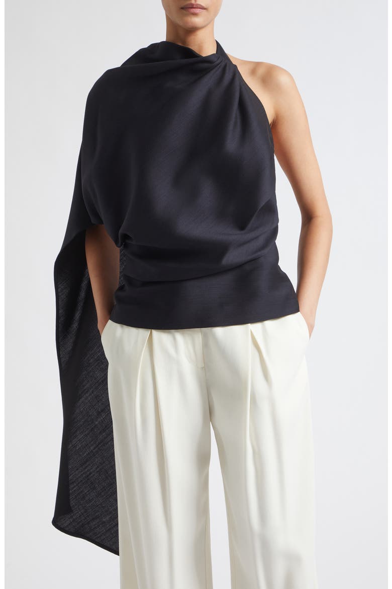 Draped Open Back Top, Main, color, NIGHT