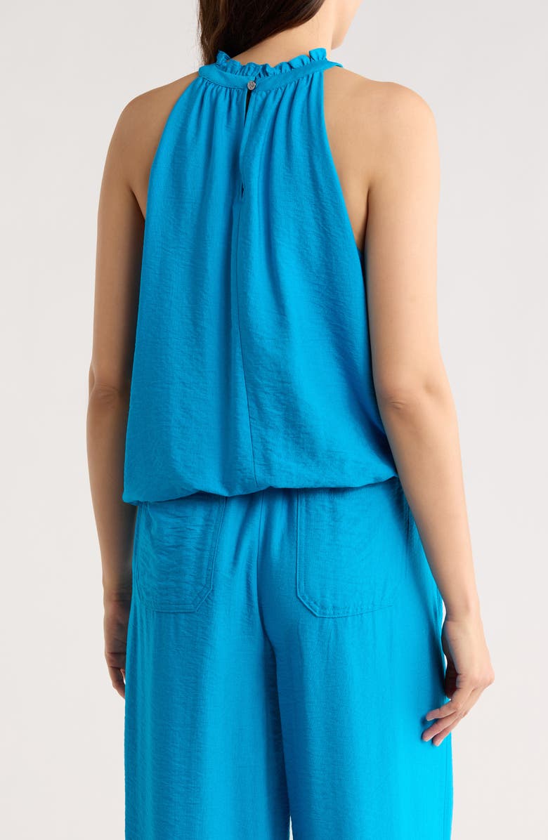DKNY Ruffle Bubble Top, Alternate, color, Ocean Blue