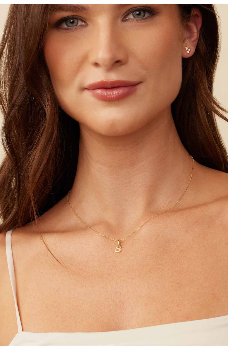 Oradina 14K Gold My Letter Initial Pendant Charm, Alternate, color, Letter Z