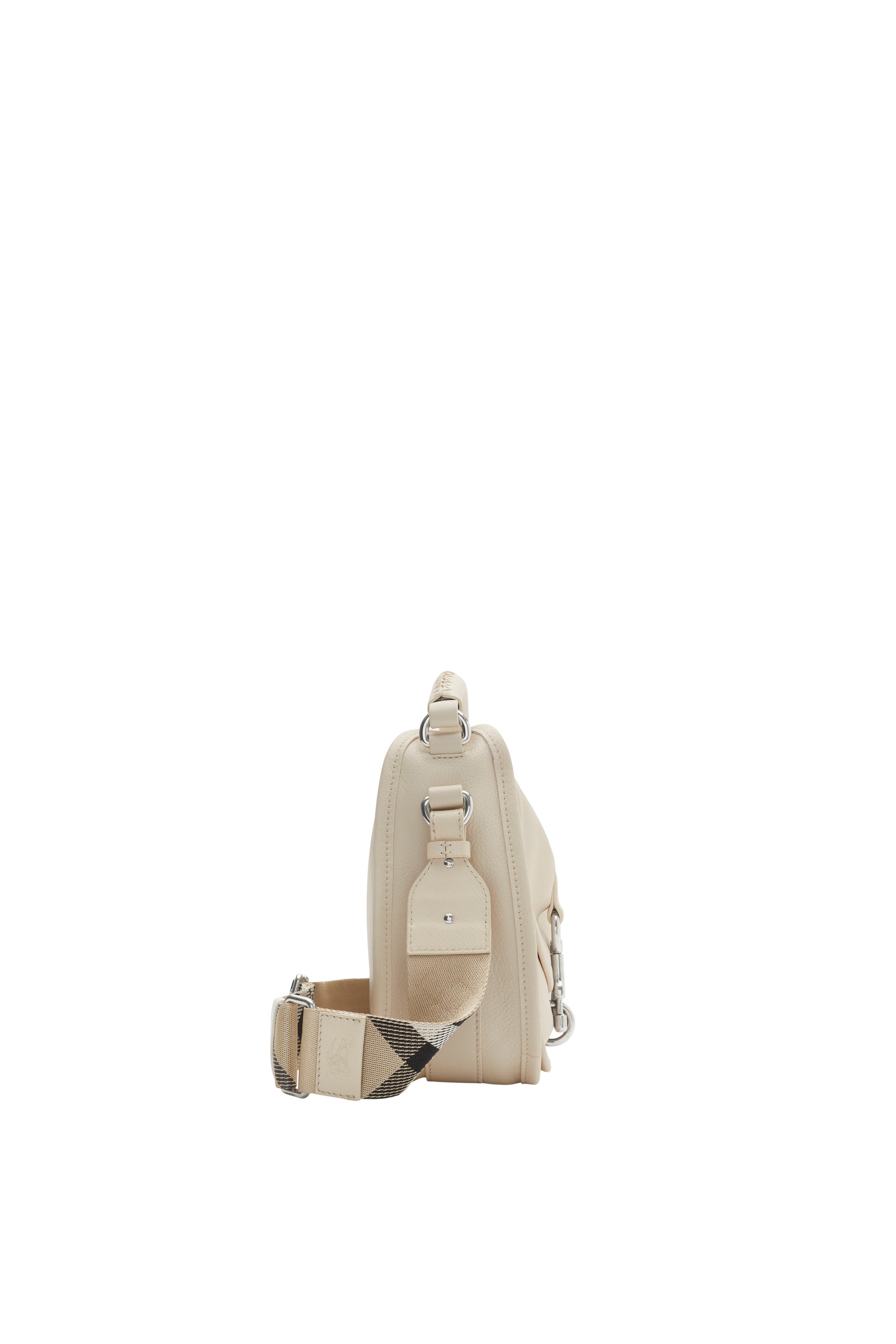 Small B Clip Messenger Bag, Alternate, color, Soap beige