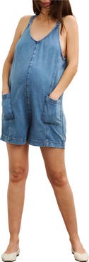 HATCH The Nora Denim Romper