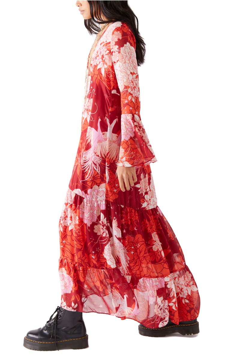 Free People Moroccan Roll Floral Long Sleeve Maxi Dress | Nordstromrack