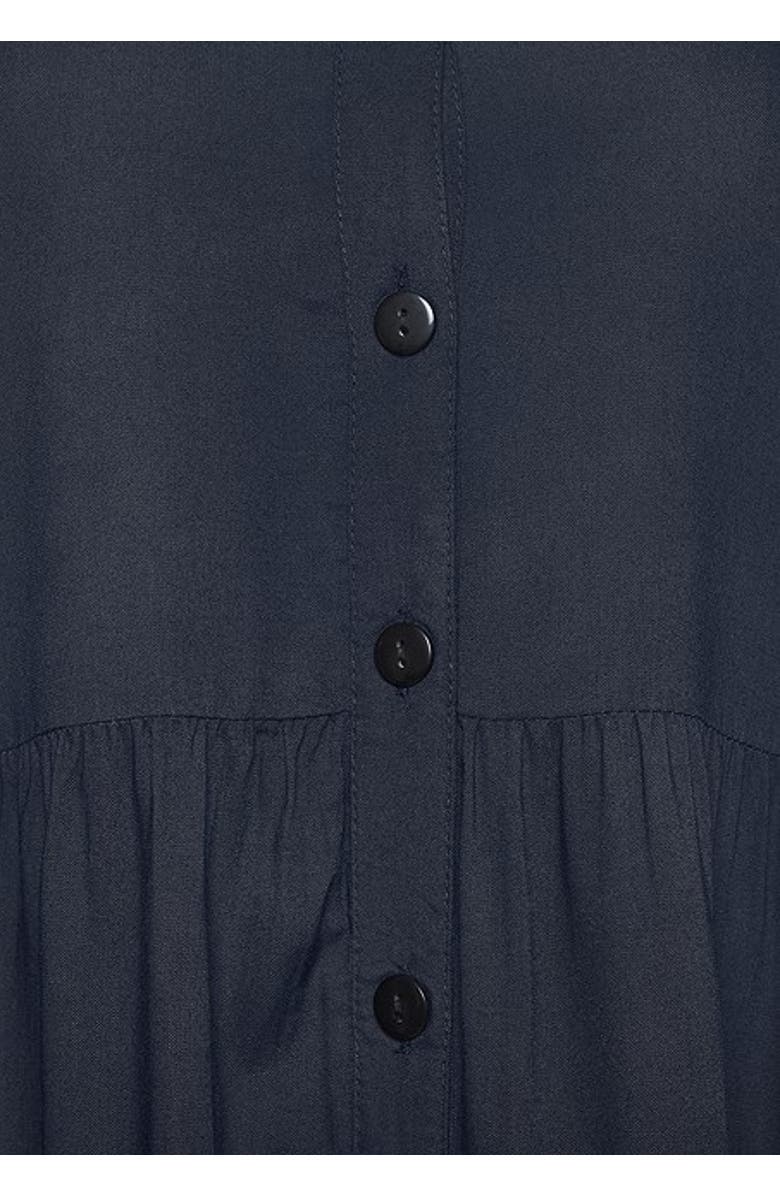 LASCANA Women's Tiered Shirt Dress, Alternate, color, Navy