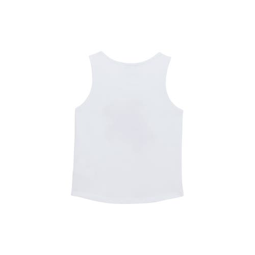 Vilebrequin Kids' Turtle Glitter Cotton Tank Top In Blanc