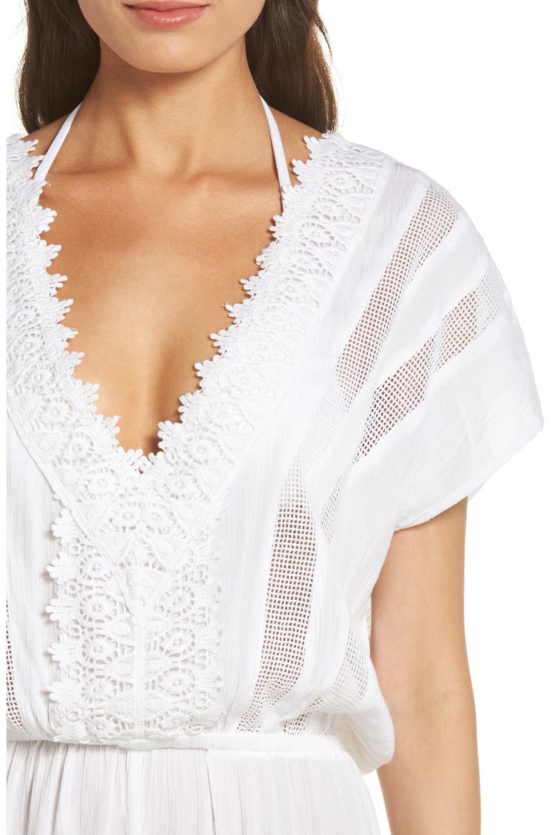 Shay Romper Cover-Up, Alternate, color, WHITE