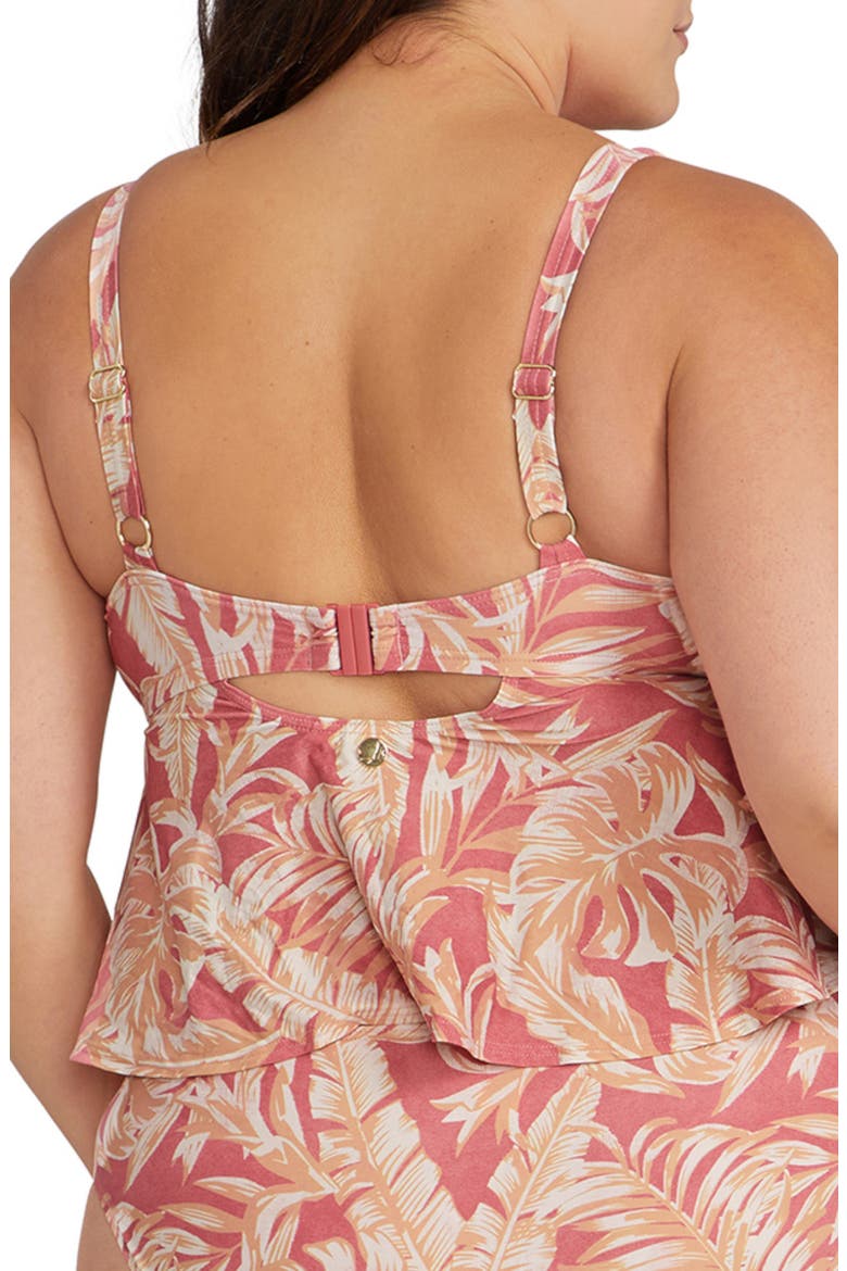 Chagall Tankini Top, Alternate, color, CORAL