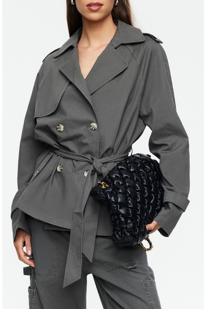 Trencherous Crop Coat, Main, color, MOSS