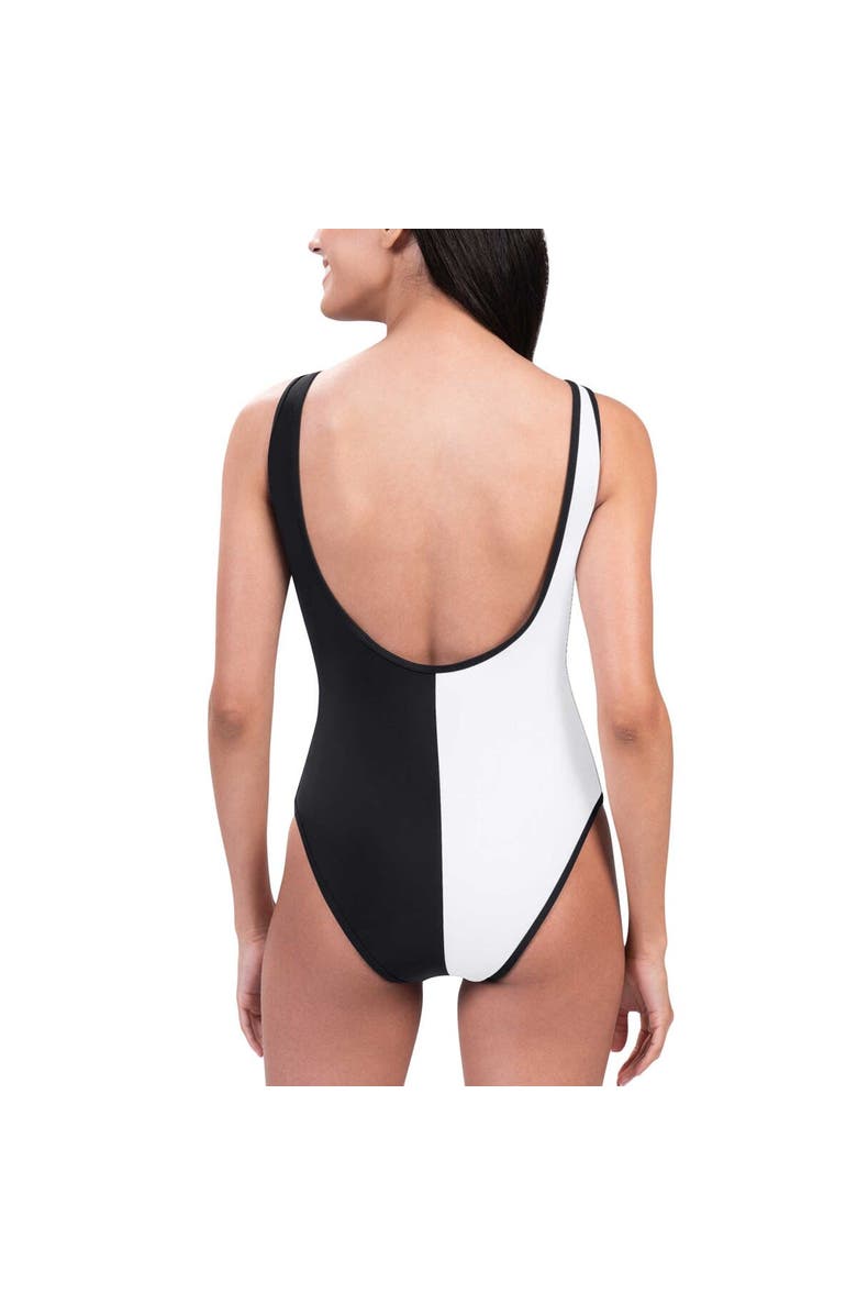 G-III 4HER BY CARL BANKS Women's G-III 4Her by Carl Banks Black/White Los Angeles Rams Last Stand One-Piece Swimsuit, Alternate, color, Black