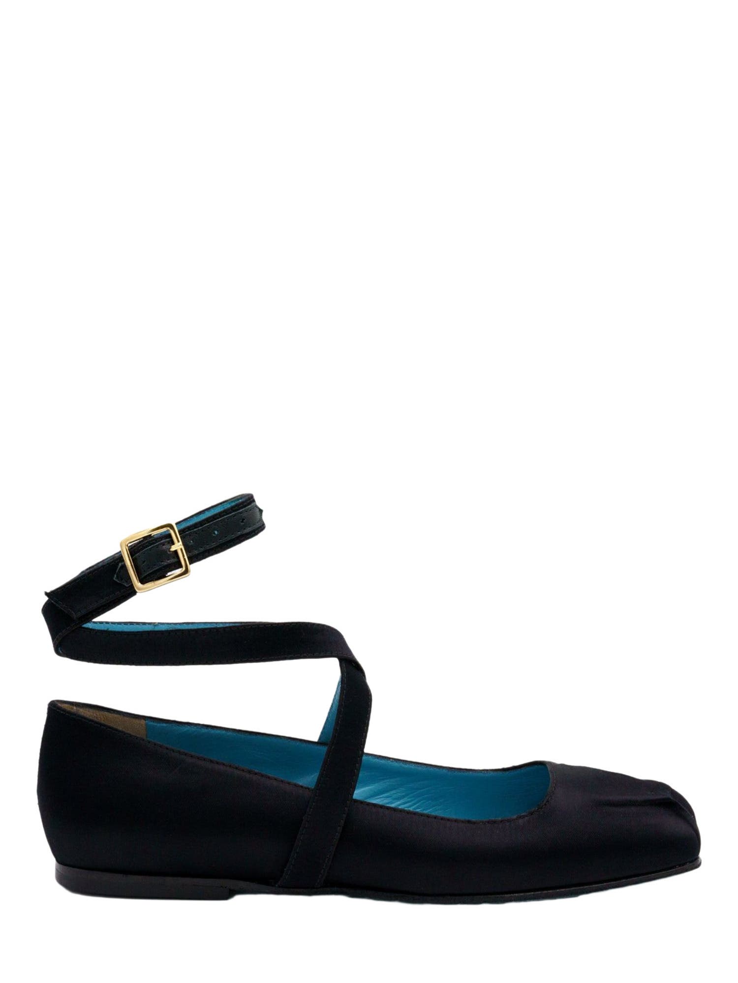 Valentina Rangoni Birba Ankle Strap Ballerina, Alternate, color, Black Satin