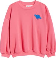 Mini Rodini Kids' Planet Emblem Organic Cotton Crewneck Sweatshirt