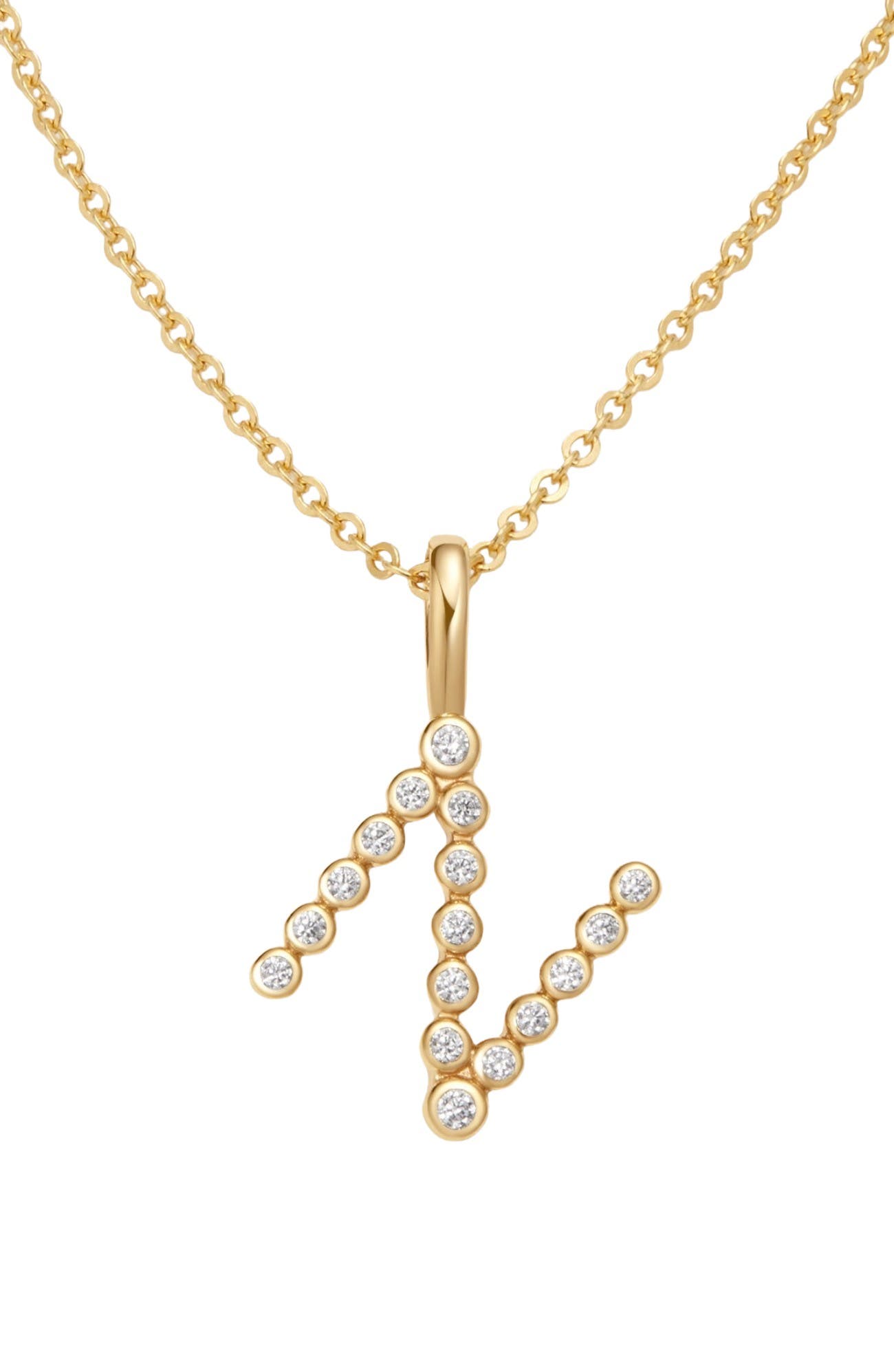 Gold Vermeil Initial N