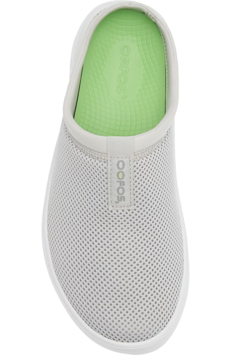 Oofos OOcoozie Sport Mule, Alternate, color, White/ Gray